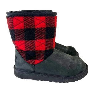 UGG Buffalo Plaid Sherpa Lined Boots